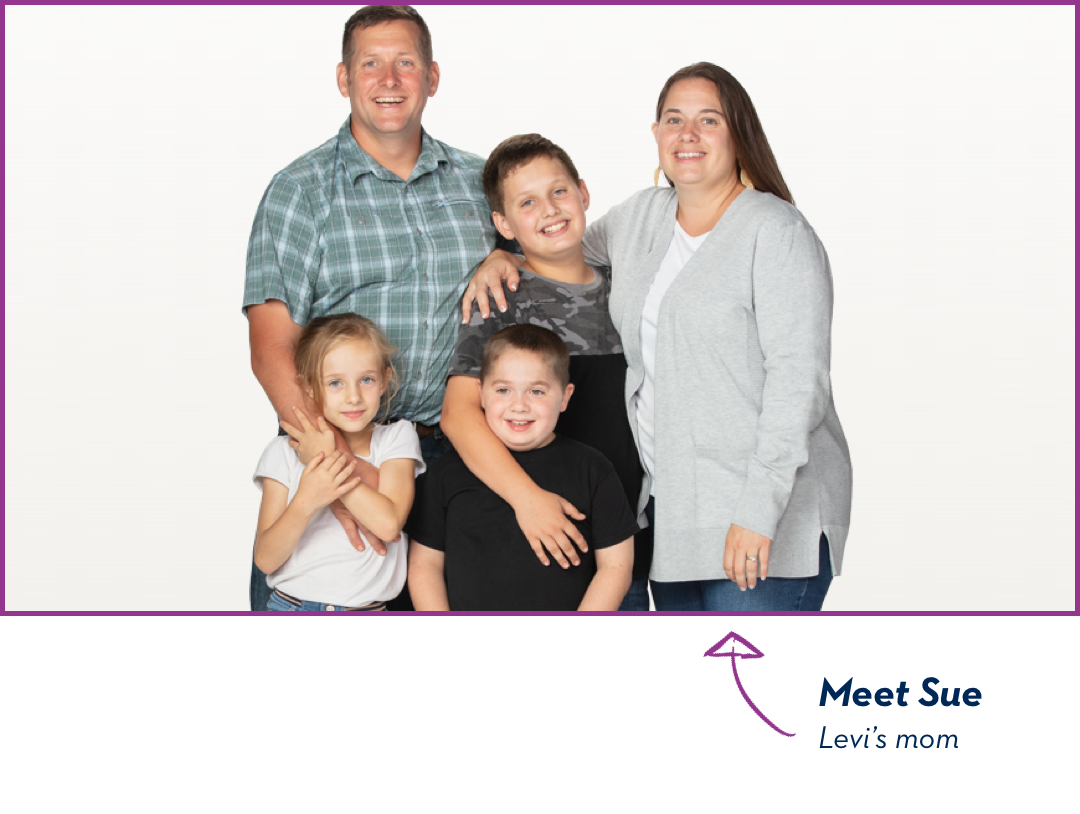 Meet Sue, Levi's mom and family